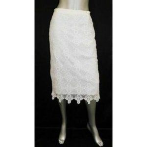 Women's white lace skirt